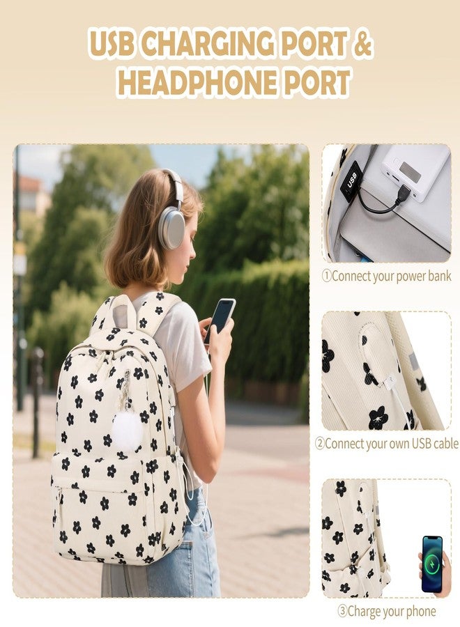 ACESAK 20 Backpack, Beige Flower, Large, Backpack - Image 4