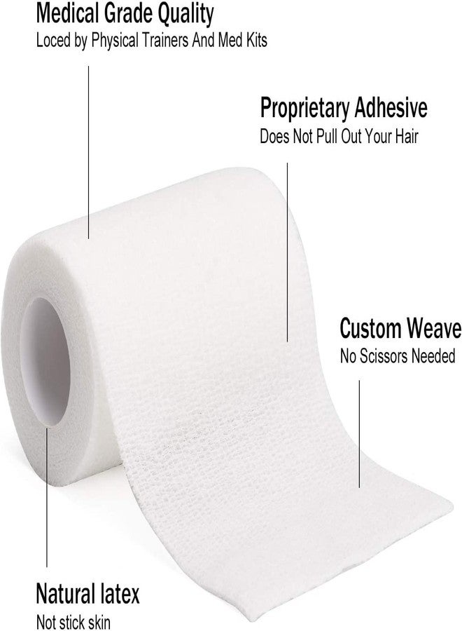 الشريط ضمادة كريب لاصقة من A-TAPE، شريط لاصق مرن ذاتي الاستخدام لإصابات الرياضة، والالتواءات، وإصابات الركبة والمعصم، والتواءات الكاحل، والتورم (10 سم × 4.5 متر - عبوة من 12 قطعة) متعدد الألوان - Image 2