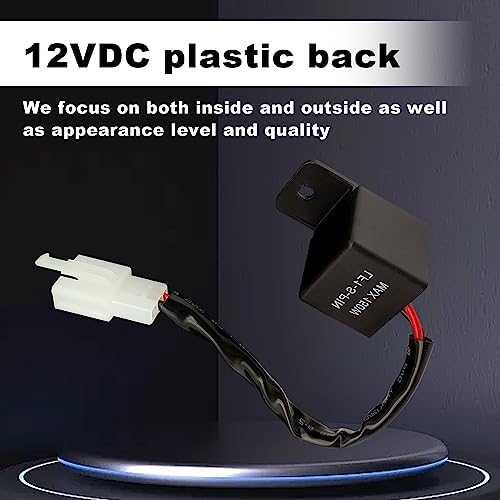 stymart LED Flasher Relay 2-Pin, 12V Relay for car LED Flash Turn Signal Relays, Adjustable Flash Rate Flasher Relay Wiring Connectors Kit for Fix Motorcycle Turn Signal Bulbs Hyper Flash(1pcs） - Image 4