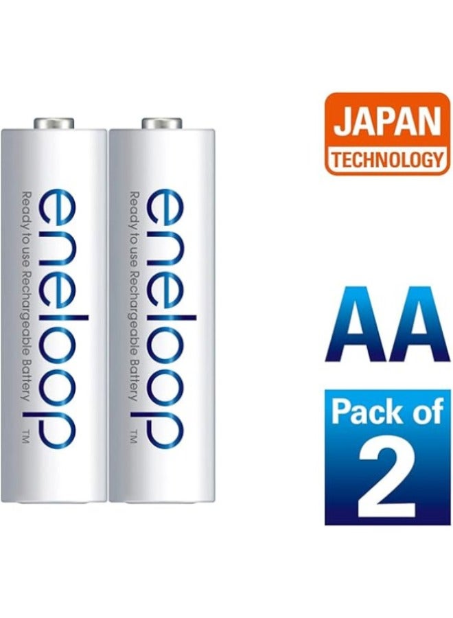 Panasonic بطاريات باناسونيك إنيلوب AA 2000mAh القابلة لإعادة الشحن، عبوة من 4، BK-3MCCE4BT2 - Image 2