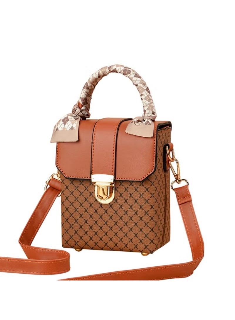 Huitich Women’s Mini Crossbody Bag – Korean Style Plaid Shoulder Purse ( 13x8x17 cm) - Image 1