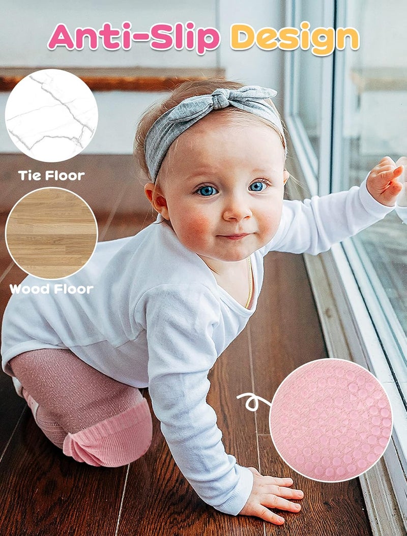 Bosoner Baby Crawling Anti-Slip Knee Pads,Unisex Baby Toddlers Kneepads 5 Pairs - Image 2