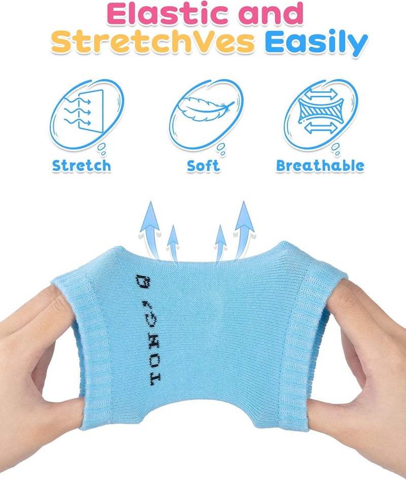Bosoner Baby Crawling Anti-Slip Knee Pads,Unisex Baby Toddlers Kneepads 5 Pairs - Image 4