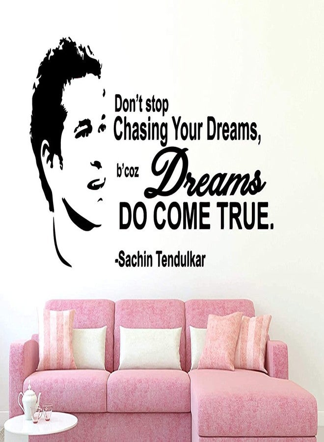 Akki Wold Sachin Tendulkar Motivational Quotes Wall Sticker for Kids Room, Bedroom, Living Room, Office, (Size -90Cm X 55Cm) - Image 1