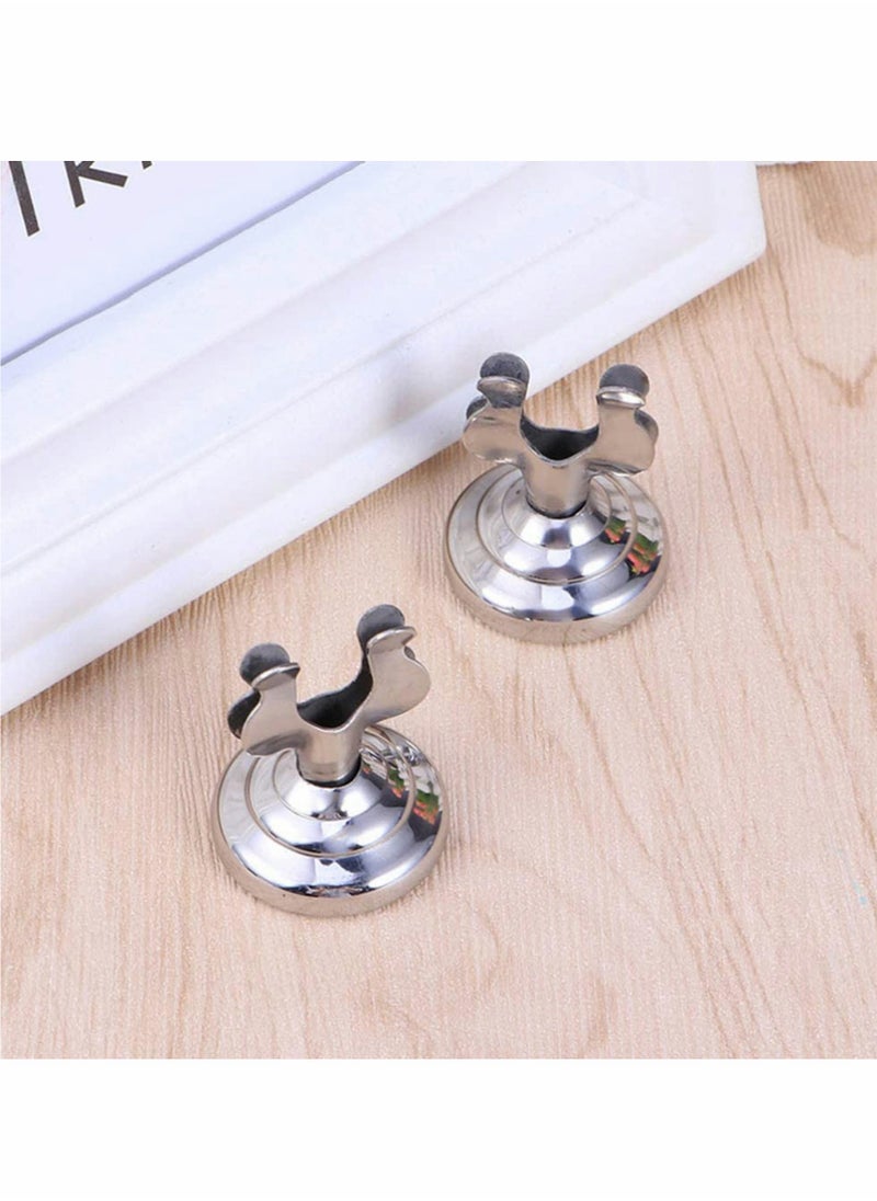 Excefore Place Card Holder 6Pcs Paper Menu Stand Table Number Holder Table Memo Holder Clip Photo Holder for Wedding Party Decorations Food labels for Party Buffet Stainless Steel (Silver)  - Image 3