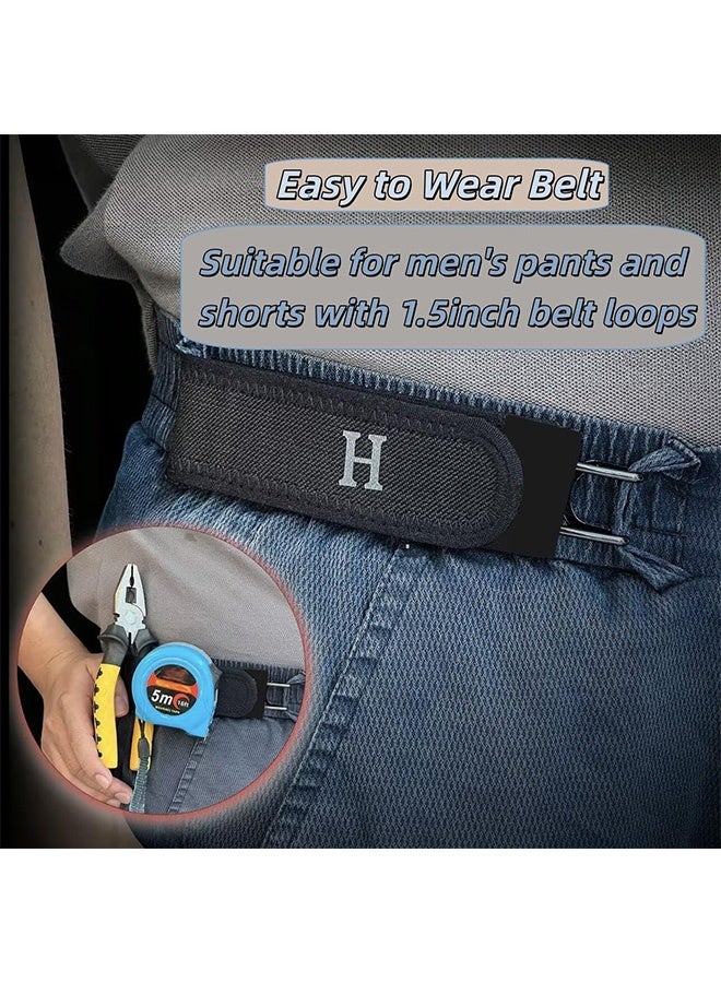 2 Pcs Buckleless Belt Hook, Metal Hook Elastic Belt for Men Women, Invisible Stretch No Buckle Waistband, Adjustable Side Waistband For Work, Casual, Business, Travel, Commuting, Easy To Use - Image 5