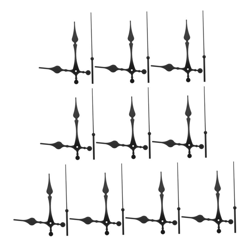10 Piece Clock Hand Set DIY Replacement Parts Plastic Material Modern Design - Image 2
