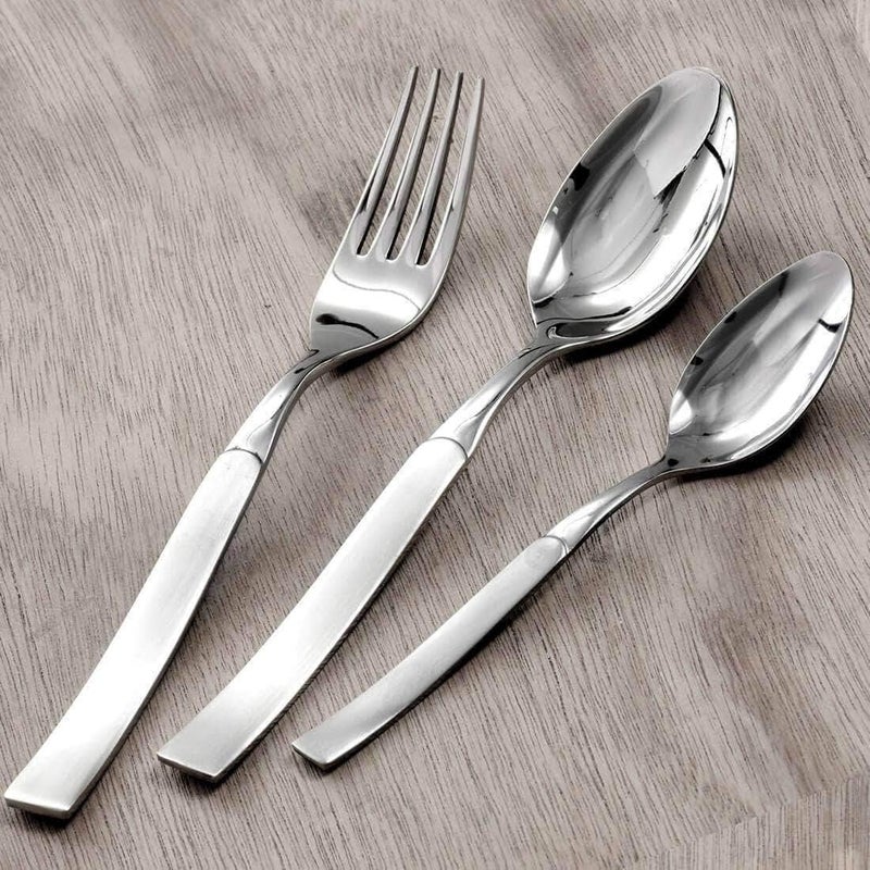 Shri & Sam Shri & Sam Jewel Stainless Steel Cutlery Set, Silver, Pack of 18  - Image 5