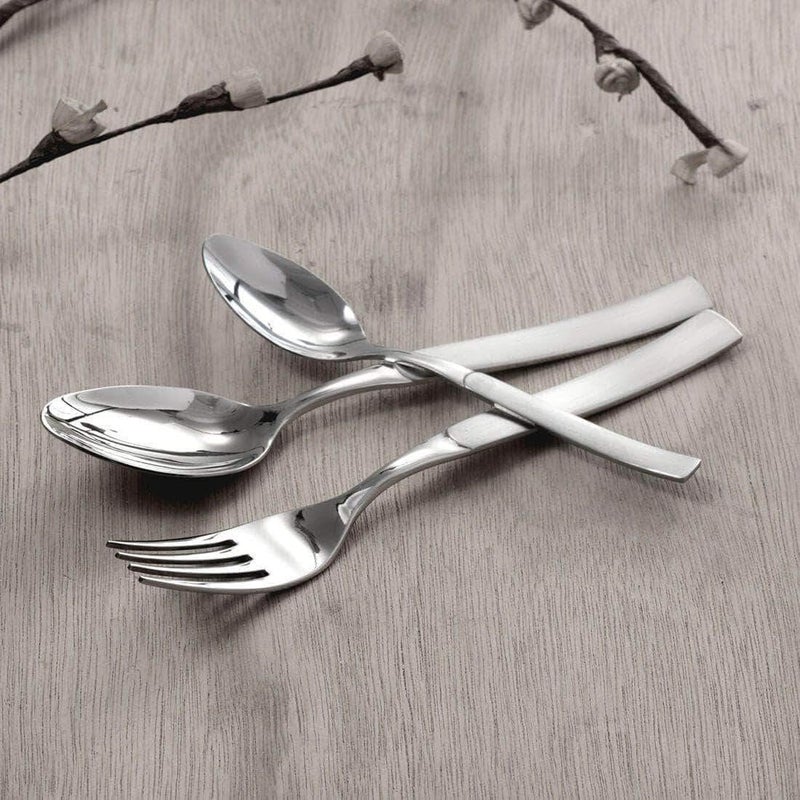 Shri & Sam Shri & Sam Jewel Stainless Steel Cutlery Set, Silver, Pack of 18  - Image 2