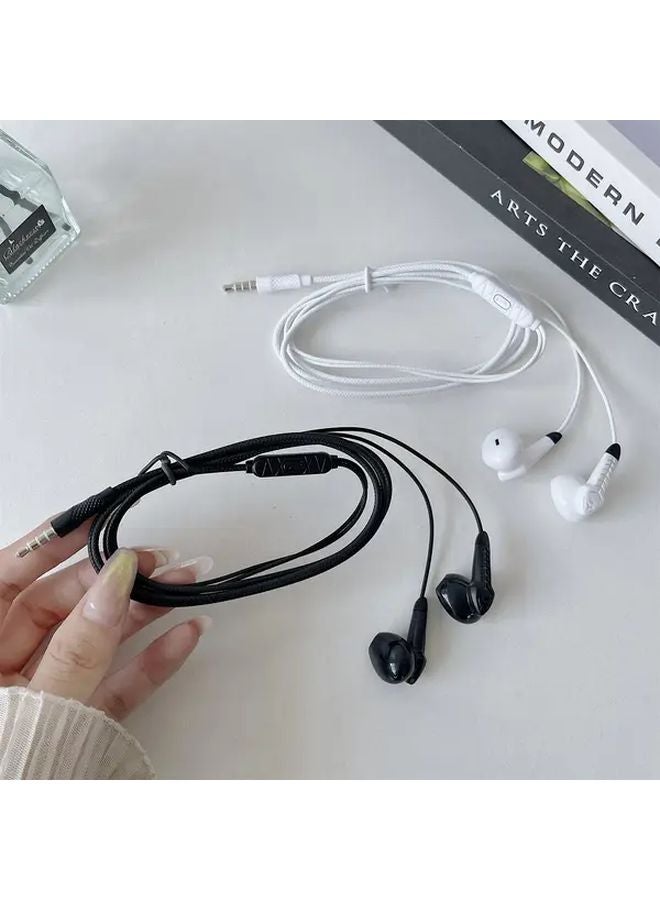 Black 3.5mm Wired Headset with Microphone Stereo HD Earphones for Android Phone MP3 Computer - Image 4
