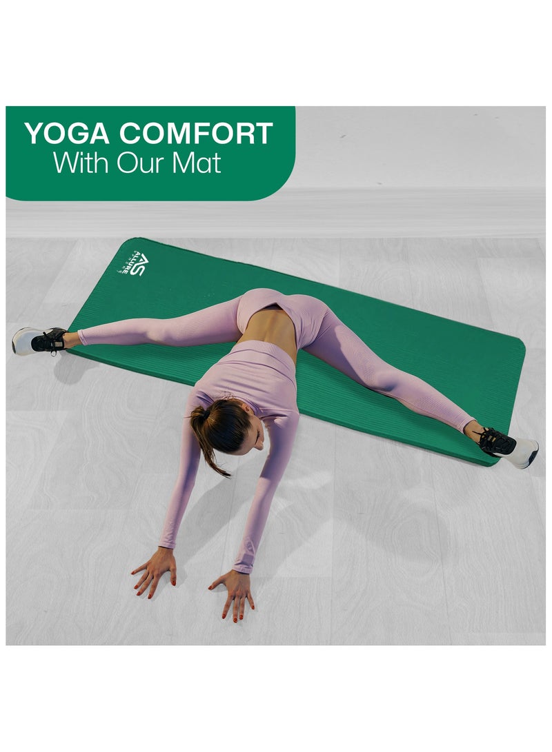 Allure Sphere Sphere Yoga Mat 10Mm Thick Double Sided Non-Slip Nbr Exercise Mat - Ideal Floor Mat For Gymnastic Pilates Fitness Workout Stretching - Training Equipment For Home Gym & Outdoor - Image 2