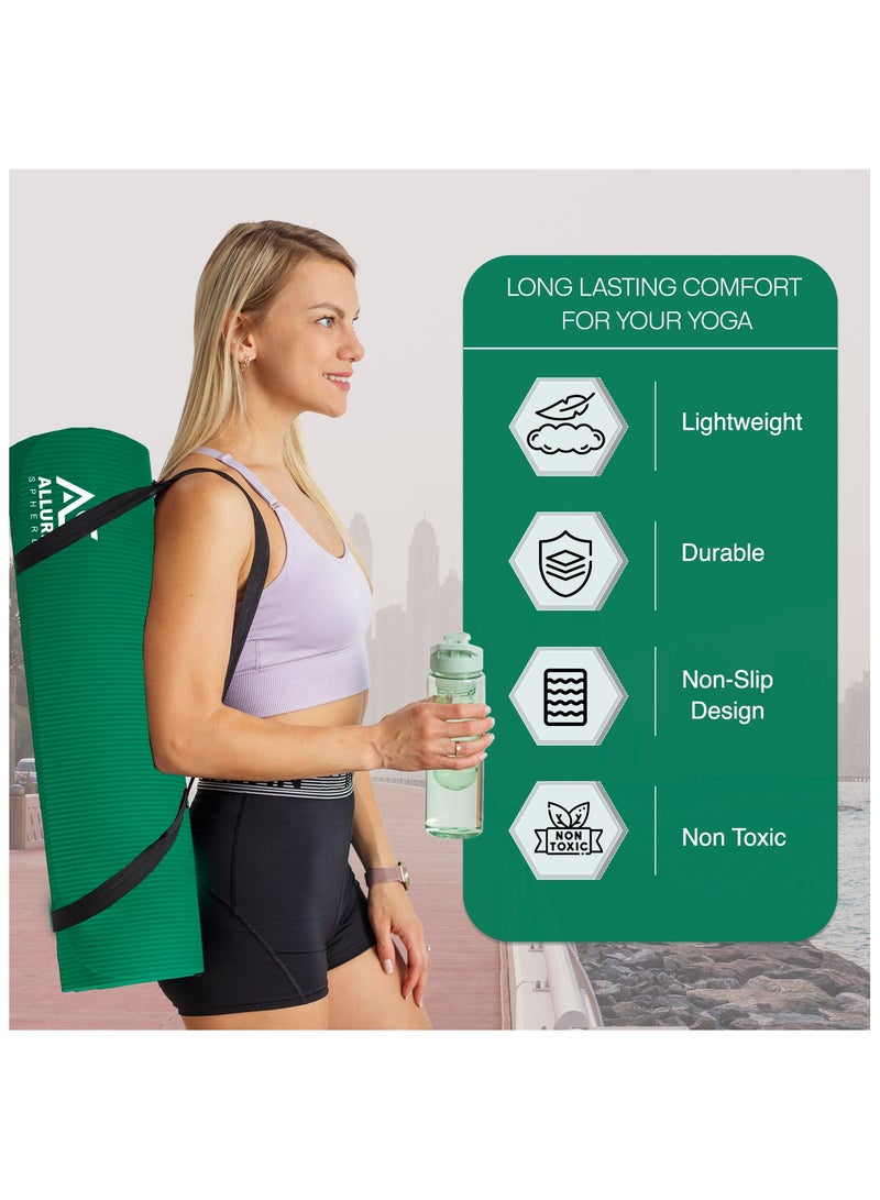 Allure Sphere Sphere Yoga Mat 10Mm Thick Double Sided Non-Slip Nbr Exercise Mat - Ideal Floor Mat For Gymnastic Pilates Fitness Workout Stretching - Training Equipment For Home Gym & Outdoor - Image 5