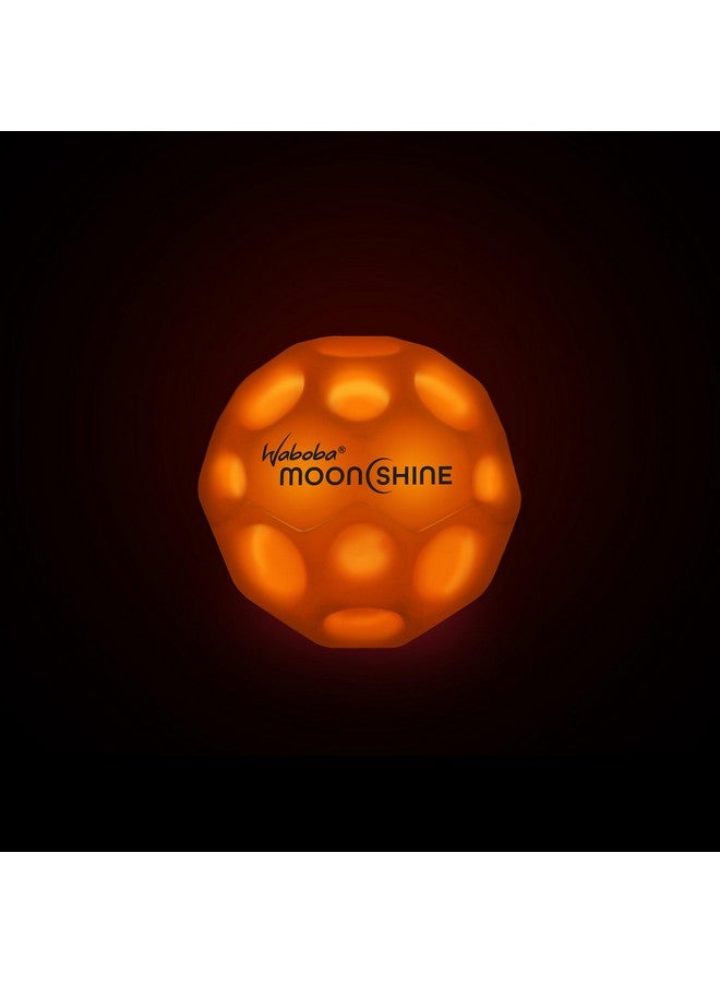 Waboba Moonshine Ball Light Up Moon Ball, Hyper Bouncy Balls that Light Up on Bounce, Fun Toys for Kids, Teenagers, Adults, Boys and Girls, Orange - Image 2