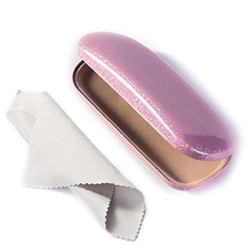 RayLove Unisex Hard Shell Eyeglasses Cases, Protective Case For Glasses(Bright Pink) - Image 1