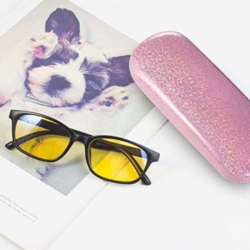 RayLove Unisex Hard Shell Eyeglasses Cases, Protective Case For Glasses(Bright Pink) - Image 5