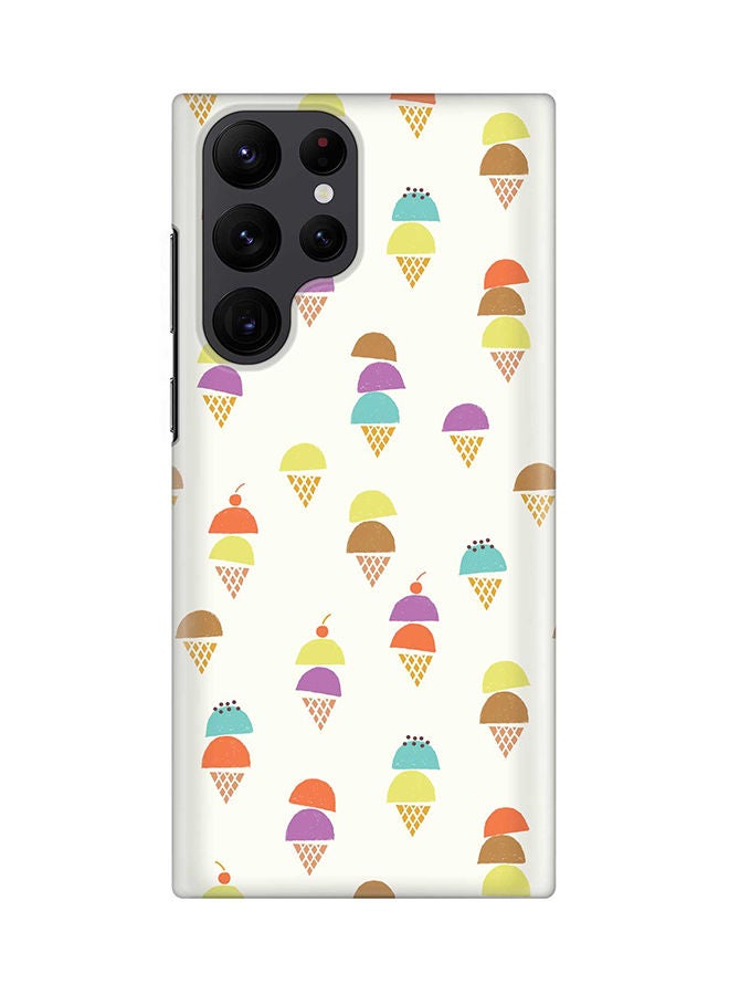 Stylizedd Case for Samsung Galaxy S22 Ultra 5G Snap Case Slim Snap Classic Series Shield Matte Finish Print - Scoopy Cones