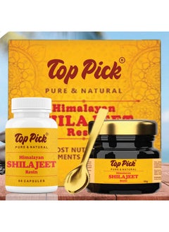 Top Pick Pure Himalayan Shilajit Resin 30g & 60 Capsules for Natural Strength 