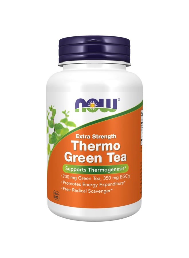 now Supplements, Thermo Green Tea™, Extra Strength, with 700 mg Green Tea and 350 mg EGCg, 90 Veg Capsules - Image 1