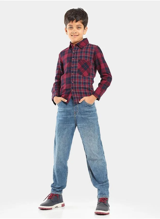 LILPICKS Checks Printed Full Sleeves Shirt