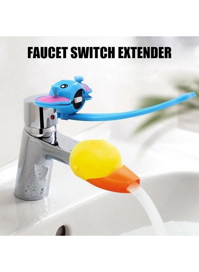 Haofy Faucet Extender Sink Handle Extender Faucet Extension Attachment for Toddlers Kids Babies Easy Installation (Blue) - Image 1