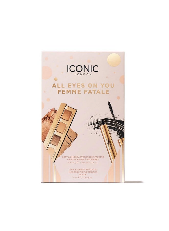 ICONIC LONDON - ICONIC LONDON All Eyes on You Gift Set | Includes Triple Threat Mascara and Soft & Smokey Eyeshadow Palette - Image 1