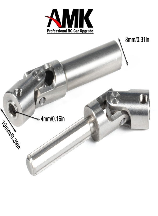 AMK 2pcs Universal Joint Driveshaft for 1/18 RC Rock Crawler Axial UTB18 Capra Unlimited Trail Buggy RC Steel Heavy Duty Drive Shaft - Image 4
