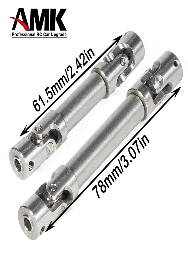 AMK 2pcs Universal Joint Driveshaft for 1/18 RC Rock Crawler Axial UTB18 Capra Unlimited Trail Buggy RC Steel Heavy Duty Drive Shaft - Image 5