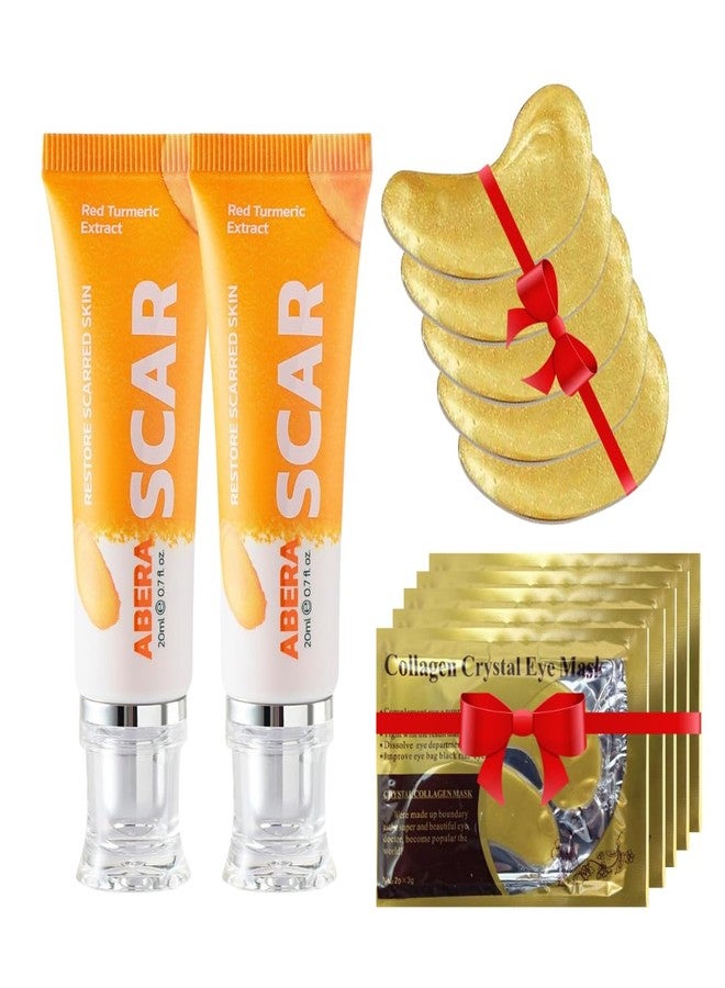 ABERA | Scar Red Turmeric Cream - Advanced Scar Treatment for Face and Body, Rapid Removal of Any Type of Scars with Natural Ingredients - with Gold Eye Patch (2 Box + 5 Eye Patch.) - Image 1