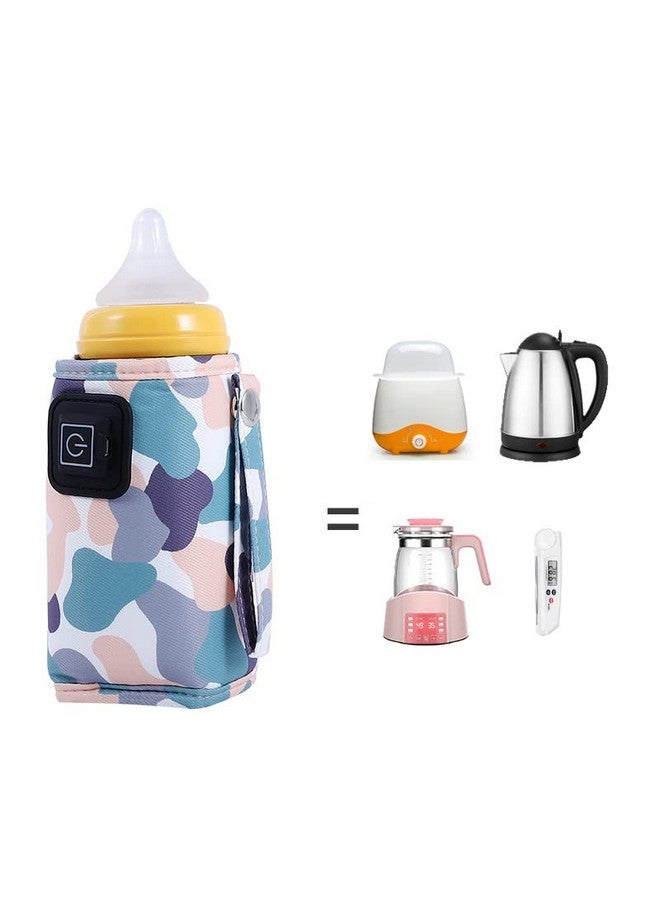 plplaaoo Portable Milk Heater, Milk Bottle Warmer, USB Milk Warmer, Feeding Bottle Warmer, USB Baby Bottle Warmer Three Level Temperature Adjustment Hook and Loop Design Portable Milk Bottle Heater(White) - Image 2