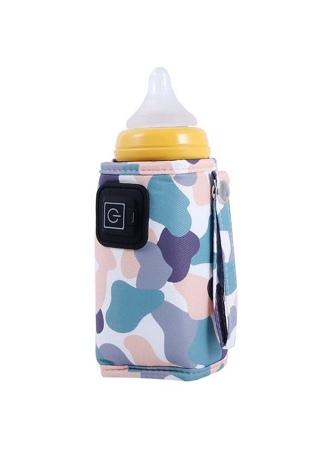 plplaaoo Portable Milk Heater, Milk Bottle Warmer, USB Milk Warmer, Feeding Bottle Warmer, USB Baby Bottle Warmer Three Level Temperature Adjustment Hook and Loop Design Portable Milk Bottle Heater(White) - Image 1