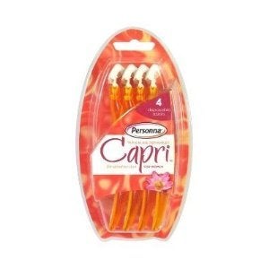 Capri For Women Triple Blade Dispoble Razors 4 Pivoting Sensitive Skin Razors