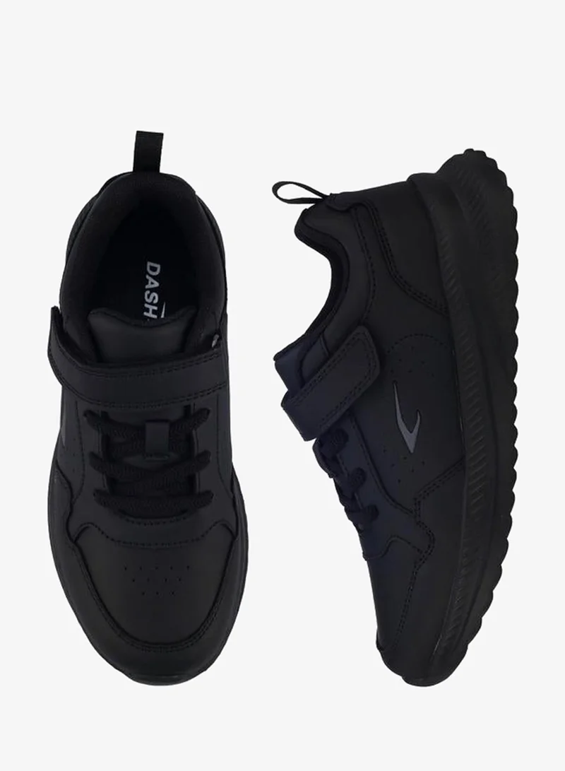Dash BLACK Boys Hook & Loop School Sports Shoes for Men | Best Price UAE