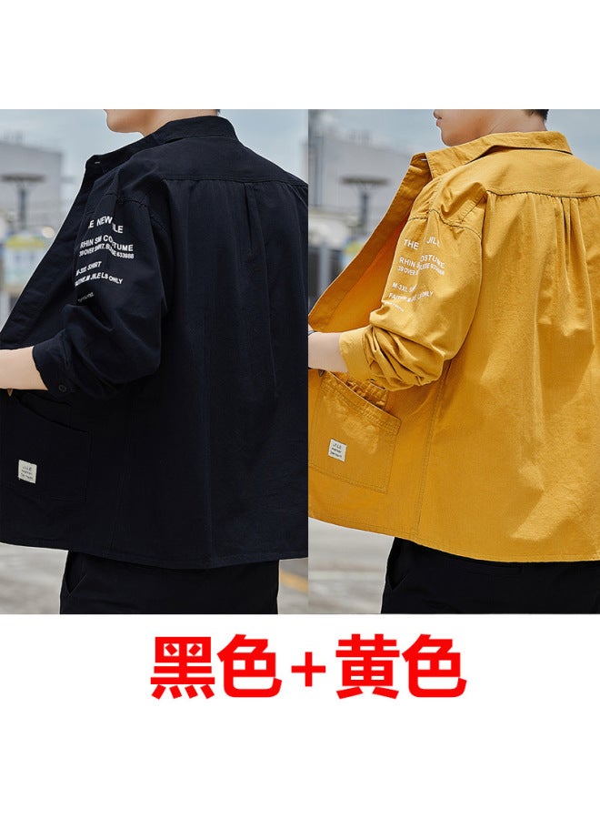 Work Shirts And Jackets For Men In Spring And Autum Construction Sites, Wear-resistant, Dirt-resistant, Sun-proof Work Clothes, Casual Textured Shirts