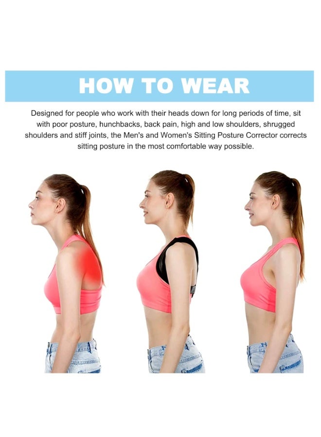 Posture Corrector Back Brace for Women and Men, Adjustable Shoulder Straightener Support Belt, Neck and Back Pain Relie - Image 2