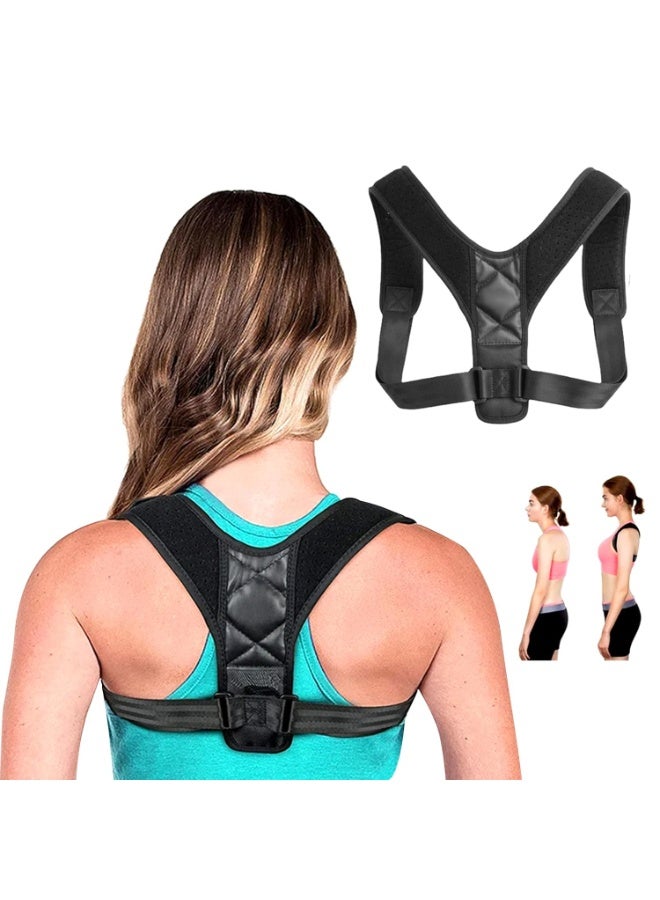 Posture Corrector Back Brace for Women and Men, Adjustable Shoulder Straightener Support Belt, Neck and Back Pain Relie - Image 1