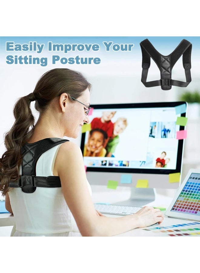 Posture Corrector Back Brace for Women and Men, Adjustable Shoulder Straightener Support Belt, Neck and Back Pain Relie - Image 5