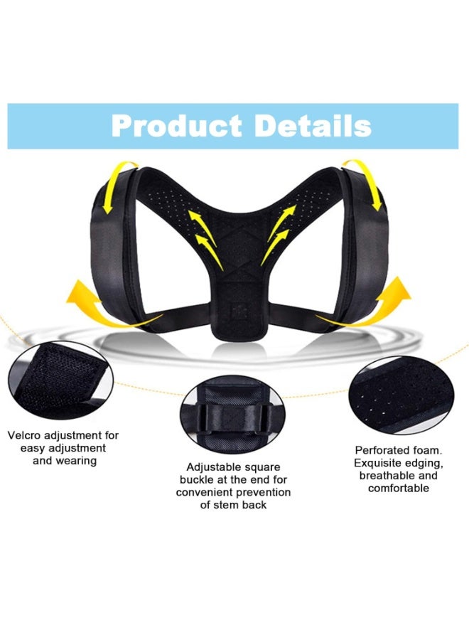Posture Corrector Back Brace for Women and Men, Adjustable Shoulder Straightener Support Belt, Neck and Back Pain Relie - Image 3