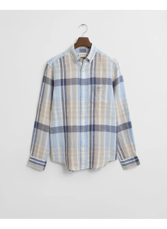 GANT Regular Fit Linen Madras Shirt
