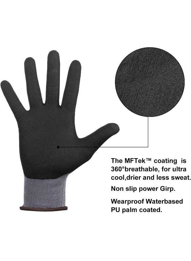 DS Safety NP1001 Safety Work Gloves Comfort Stretch Fit Power Grip Smart Touch Durable Foam Coated  - Image 3
