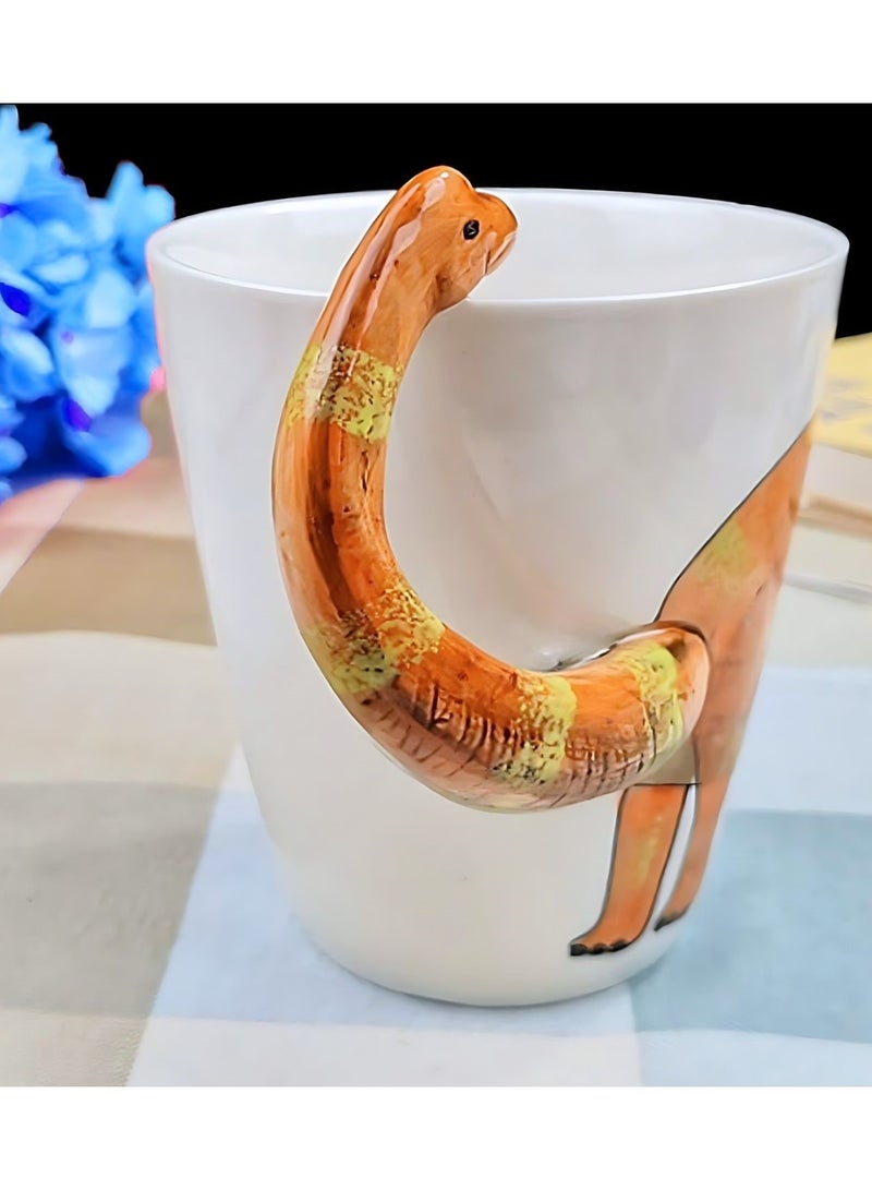 سولاري كوب سيراميك ديناصور ثلاثي الأبعاد – تصميم ممتع لمقبض برونتوصور للأطفال وعشاق الديناصورات - Image 2