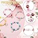 Misdary 24 Set Tea Party Favor Tea Bracelets for Girls Include Mini Flower Teapot Beaded Bracelet Thank You Cards Transparent Bags Gifts Teaparty Accessories for Kids Spring Birthday Decorations - Image 4