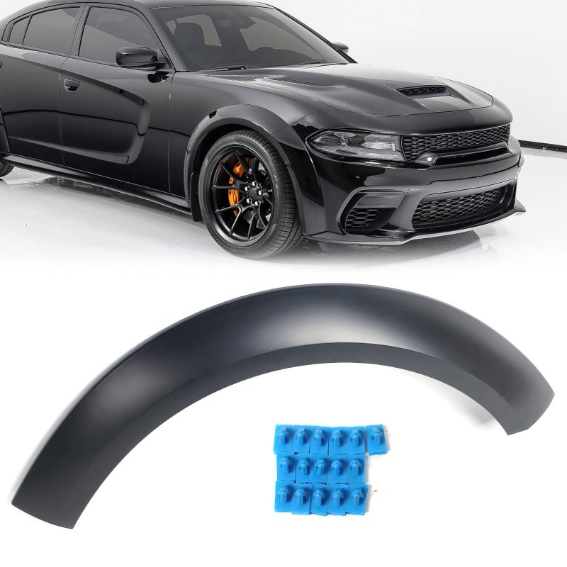 زوايا فندر VLINCAR متوافقة مع دودج تشارجر SRT هيلكات سكات باك 2020 2021 2022 2023 عريضة الجسم تشكيل زوايا العجلات الأمامية الجانب الأيمن للراكب 6TN40TZZAE
