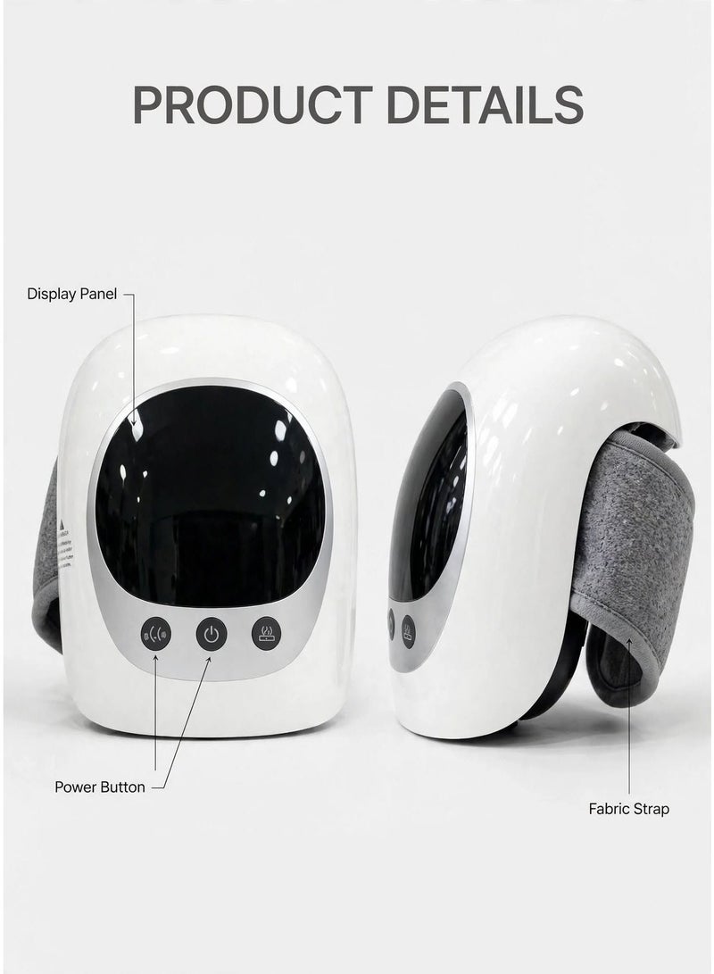 إلترازون ST1102 Wireless Knee Massager with Heat Therapy, Vibration Massage and Red Light Function, Cordless Knee Relaxation Device for Daily Comfort and Muscle Relaxation – White - Image 3