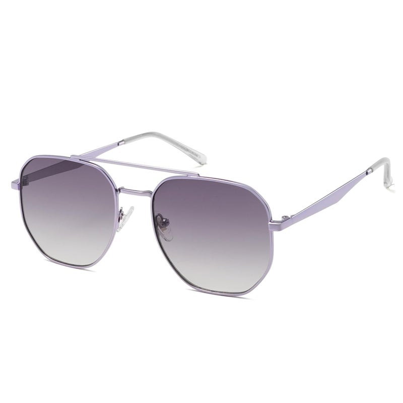 SOJOS Classic Square Aviator Sunglasses for Women Men Retro Hexagon UV400 Protection Shades SJ1222, Light Purple/Light Purple - Image 1