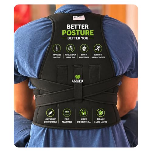 EASEFIT Posture Corrector Belt for Men & Women | Back & Shoulder Support Brace for Pain Relief | Adjustable, Breathable Back Straightener | Wear Under Clothes | Universal Fit | Made in India | 1 Year Warranty - Image 2