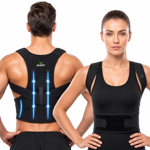 EASEFIT Posture Corrector Belt for Men & Women | Back & Shoulder Support Brace for Pain Relief | Adjustable, Breathable Back Straightener | Wear Under Clothes | Universal Fit | Made in India | 1 Year Warranty - Image 1