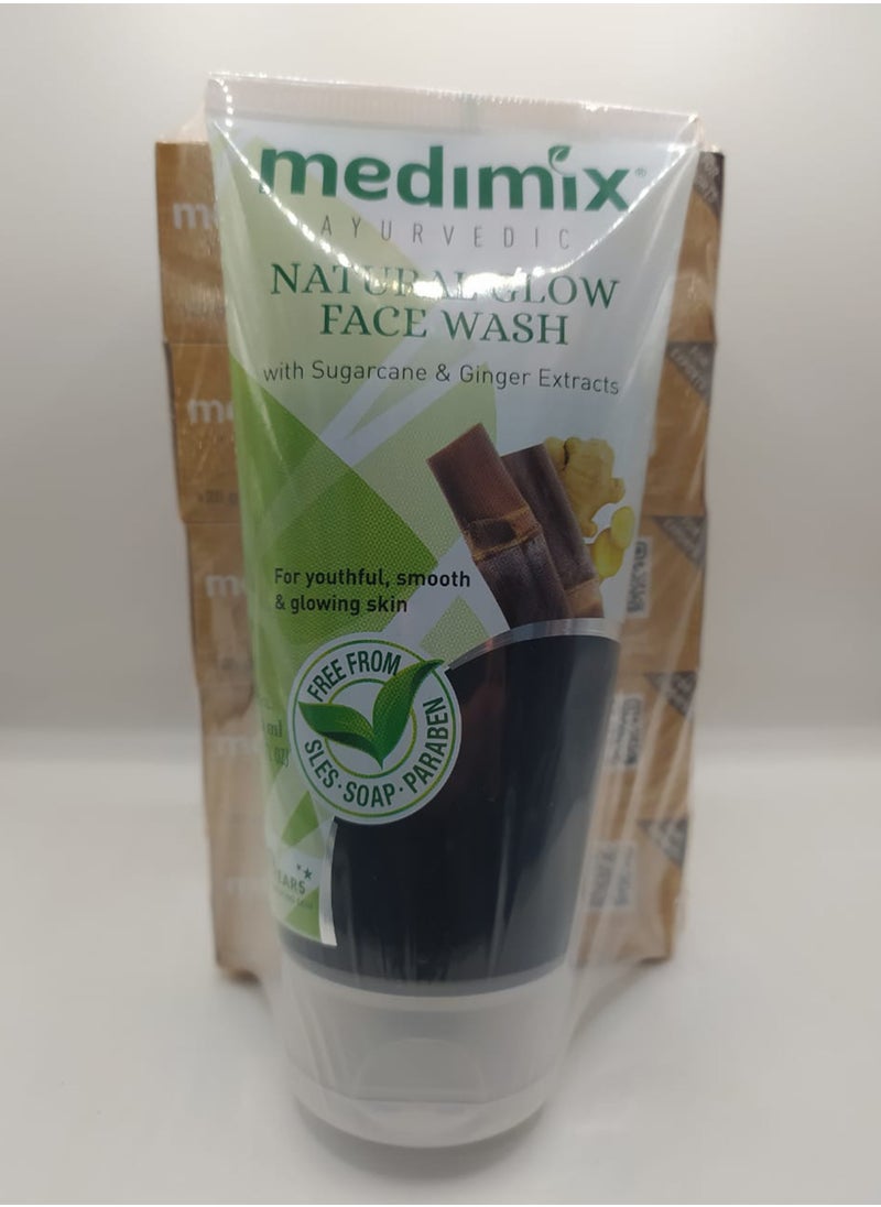 Medimix Medimix Sandal with Eladi Oil Bath Soap 125 grams x 5  with Natural Glow Face Wash 150 ml  - Image 3