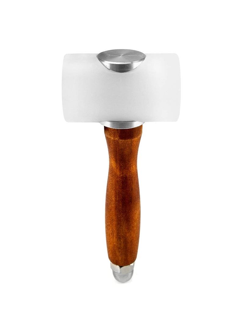 QWORK QWORK Leather Carving Hammer Mallet,DIY Leathercraft Mallet with Nylon T Head Wood Handle, Sew Leather Cowhide Tool  - Image 4
