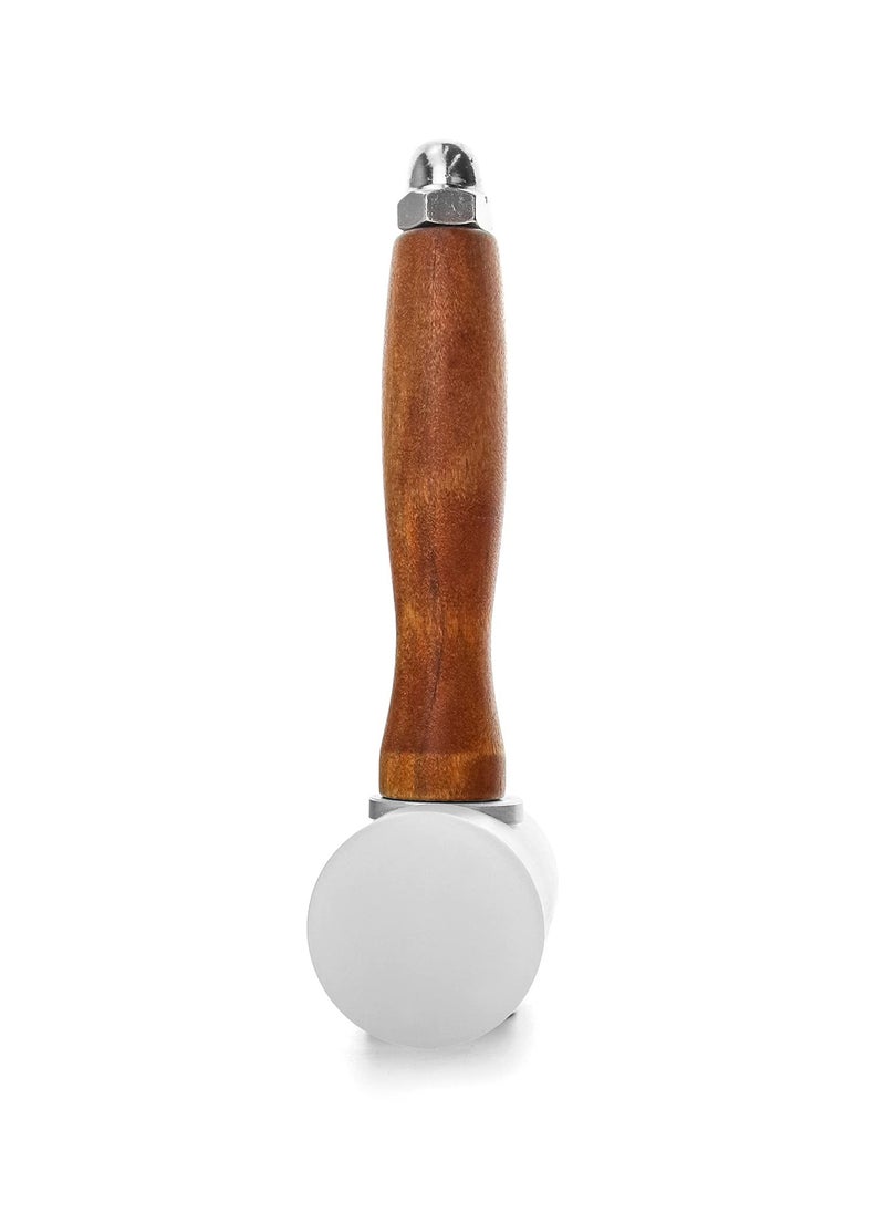 QWORK QWORK Leather Carving Hammer Mallet,DIY Leathercraft Mallet with Nylon T Head Wood Handle, Sew Leather Cowhide Tool  - Image 3