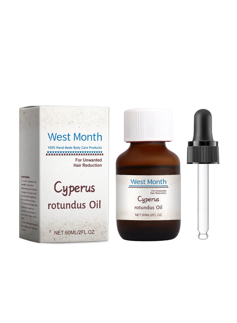 West&Month Cyperus Rotundus Oil, Cyperus Rotundus Oil For Hair Removal, Cyperus Rotundus Essential Oil, Cyperus Rotundus Oil Naturally, Organic Cypress Oil for Hair Removal (60ml) - Image 1